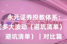 永元证券投教体系：风控能扛多大波动（避坑清单）｜对比篇