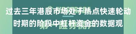 过去三年港股市场处于热点快速轮动时期的阶段中杠杆资金的数据观