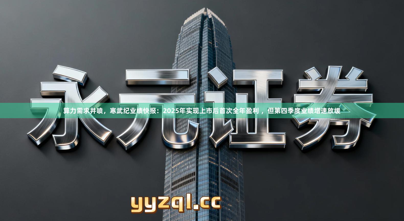 算力需求井喷，寒武纪业绩快报：2025年实现上市后首次全年盈利 ，但第四季度业绩增速放缓